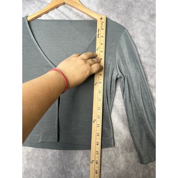 No Brand 90s Gray Shrug Cardigan 3/4 Sleeve Rachel Green Older Sister Y2k sz M - Picture 3 of 3